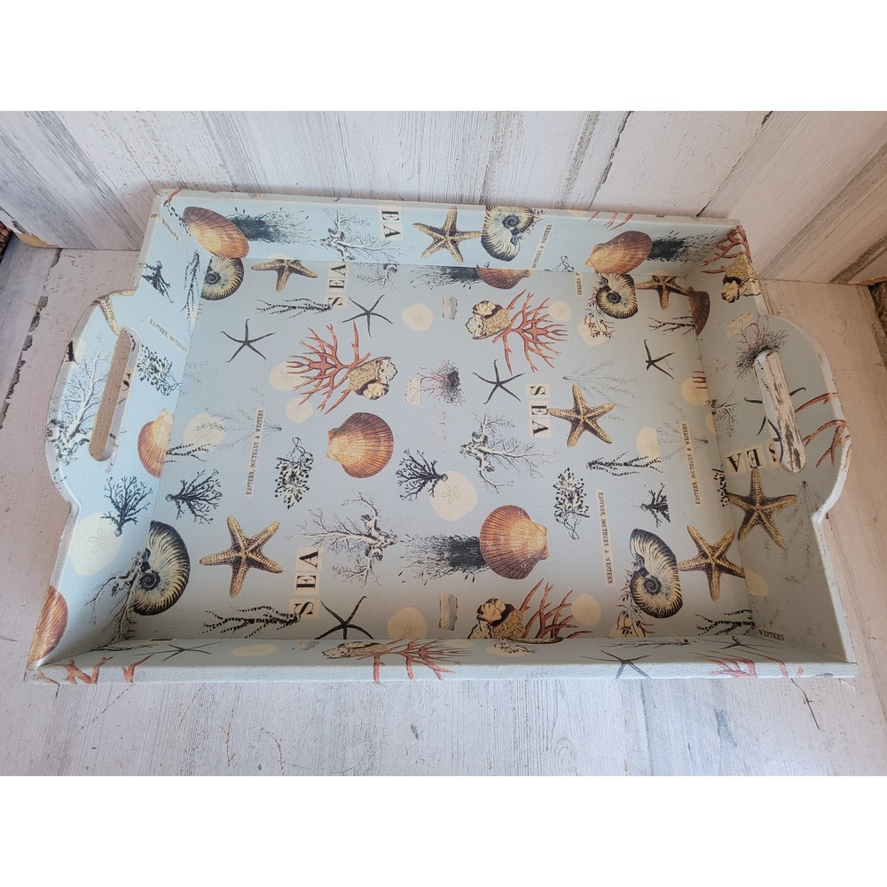 Unique ocean sea themed tray shell‎ home decor starfish coral
